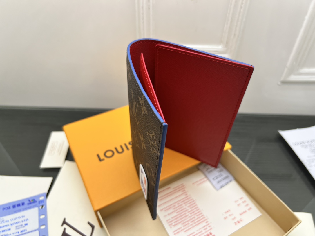 Passport holder in travel scene