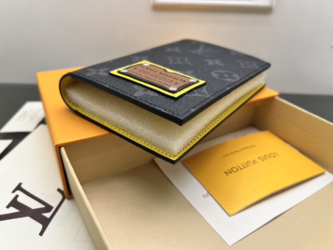 Leather passport cover, leather detail