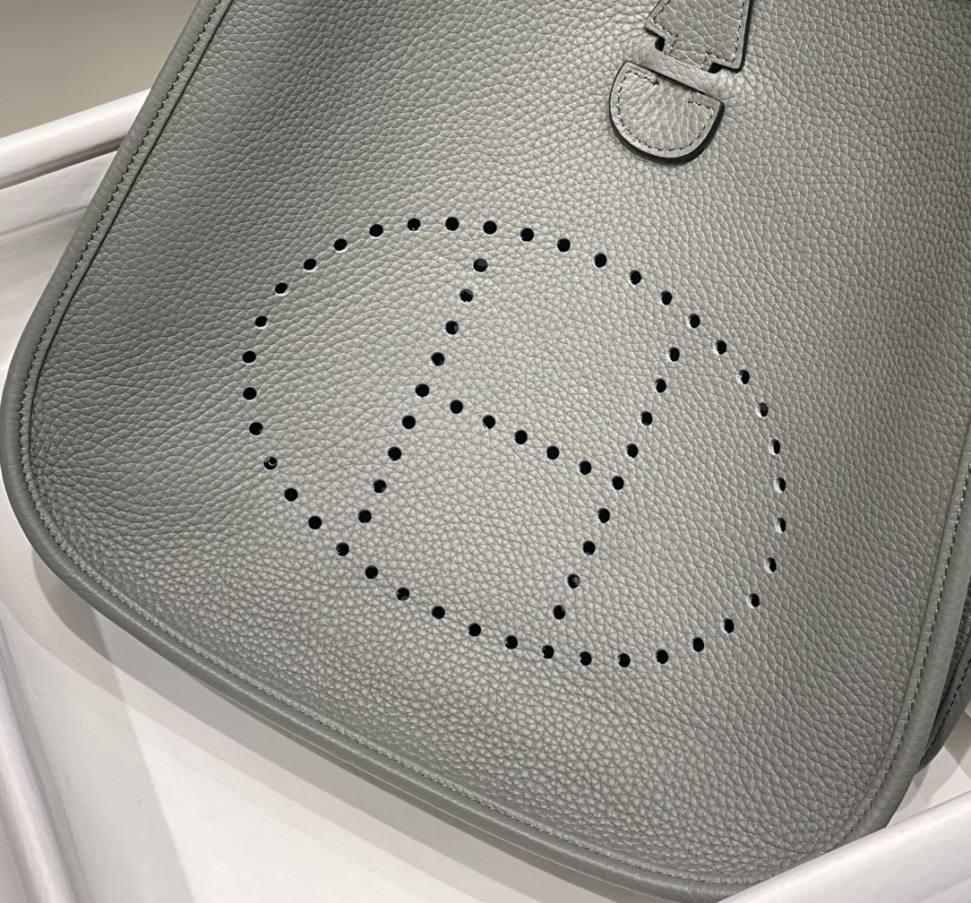 Hermes Grey Evelyne 29 Crossbody Bag, Leather, Classic Perforated H Logo 6 i1687358016 2122 4
