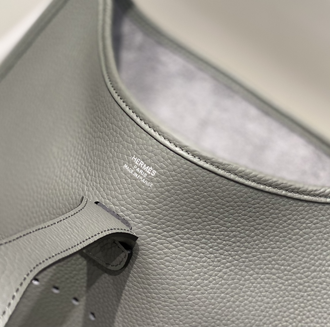 Hermes Grey Evelyne 29 Crossbody Bag, Leather, Classic Perforated H Logo 7 i1687358016 823 5