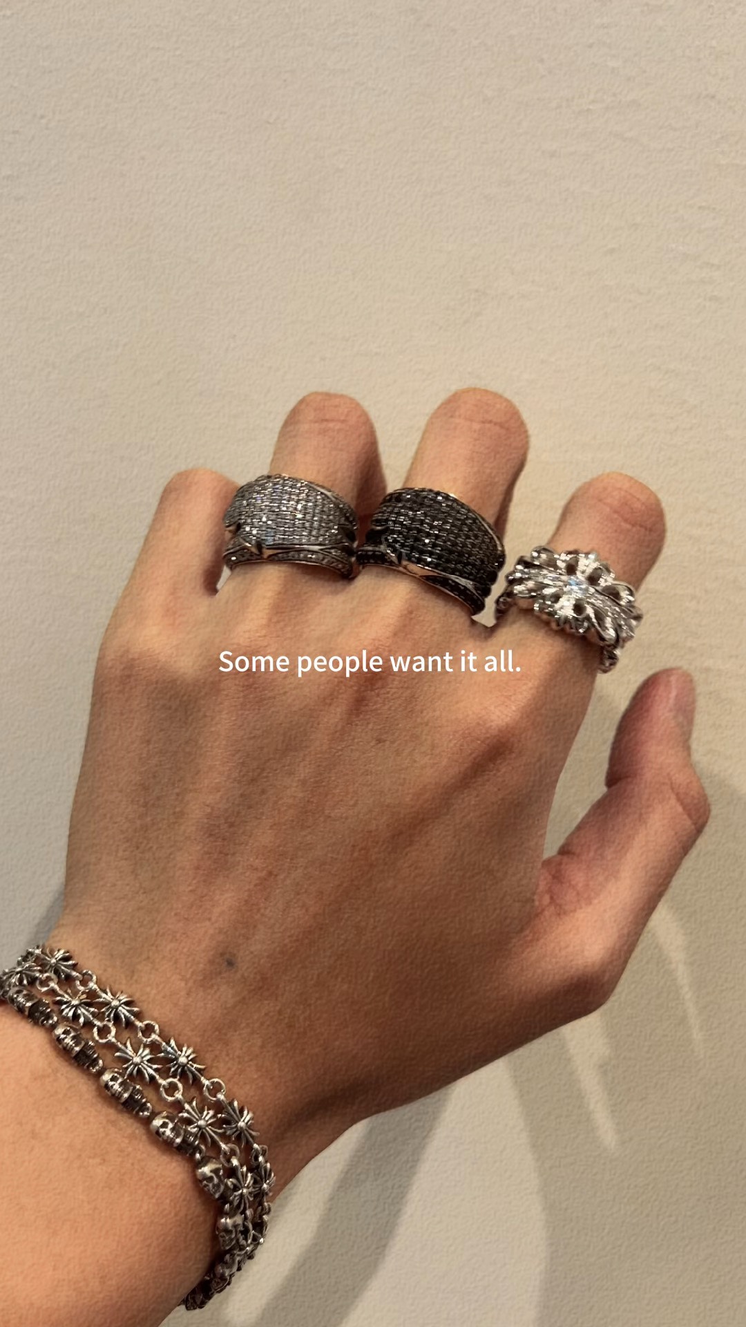 Rings, 925 silver with diamond customization
