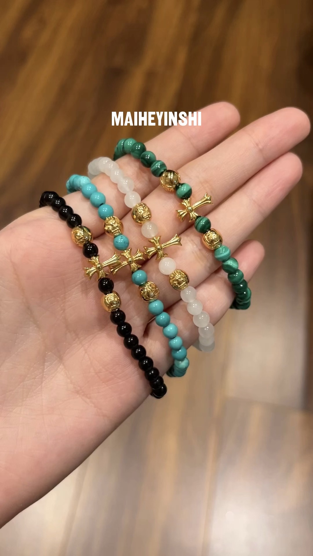 Silver bead bracelet