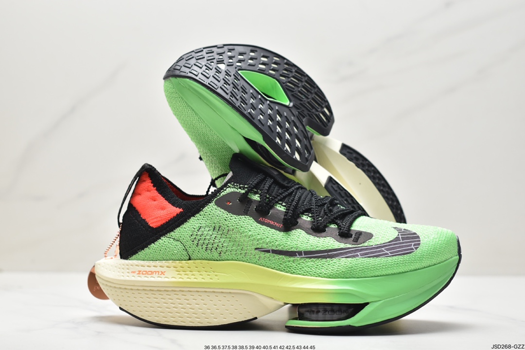 跑步鞋, Zoom, Nike Air Zoom Alphafly Next% 2, Nike Air, NIKE, DV9422-400, Air Zoom Alphafly Next%, Air Zoom - 耐克 Nike Air Zoom Alphafly Next% 2 减震防滑耐磨 低帮 运动跑步鞋 男女同款 绿色 DV9422-400