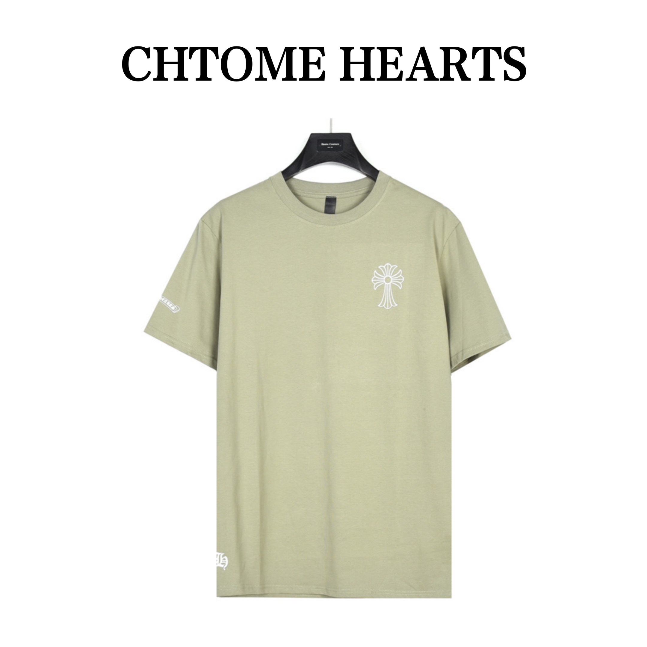 Chrome Hearts/克罗心23ss 马蹄十字架发泡印花短袖T恤