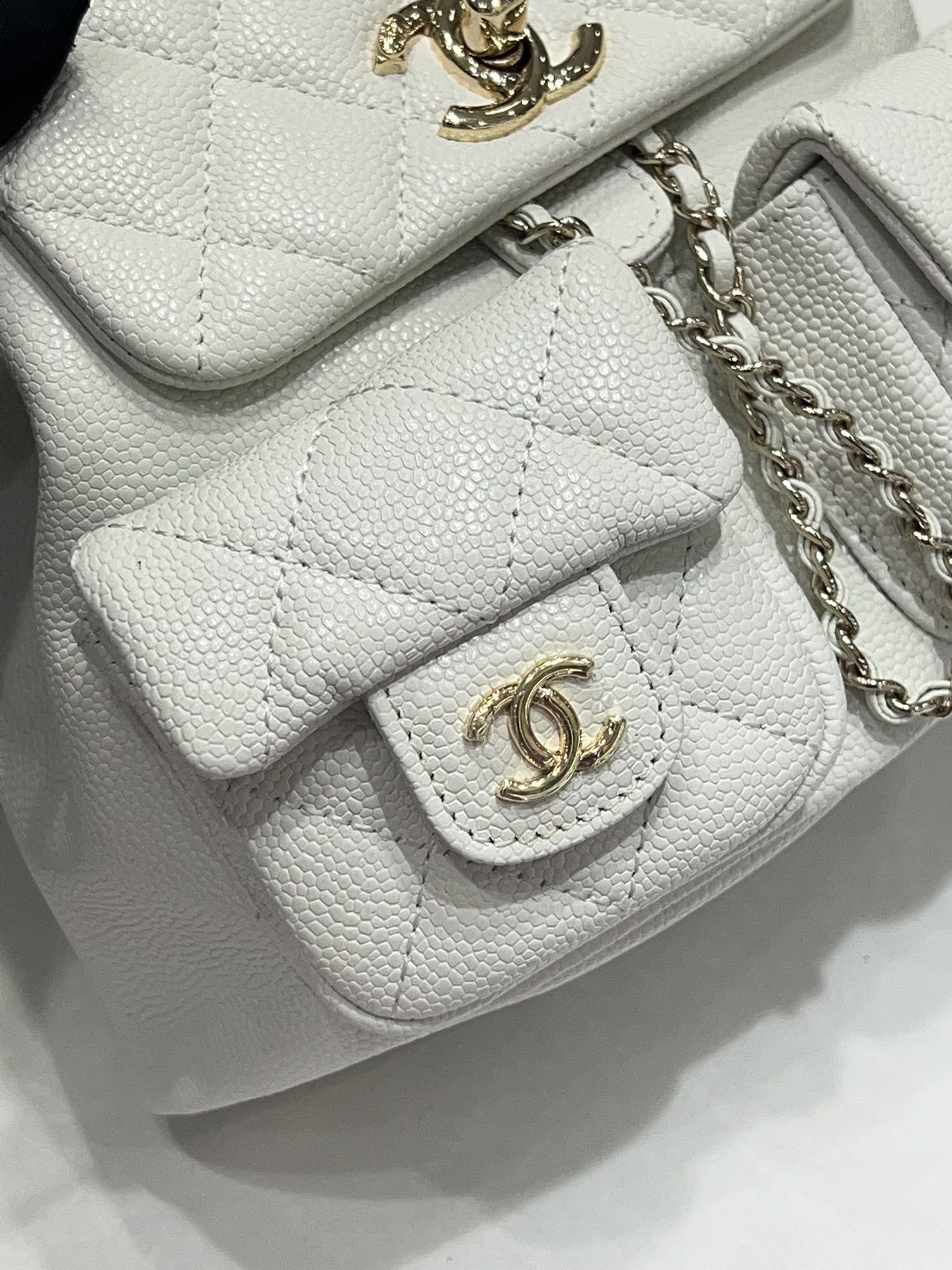 Chanel Duma Bags Backpack White