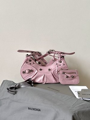 Replica 2023 Perfect Luxury Balenciaga Le Cagole Crossbody & Shoulder Bags Grey Pink Rose Motorcycle