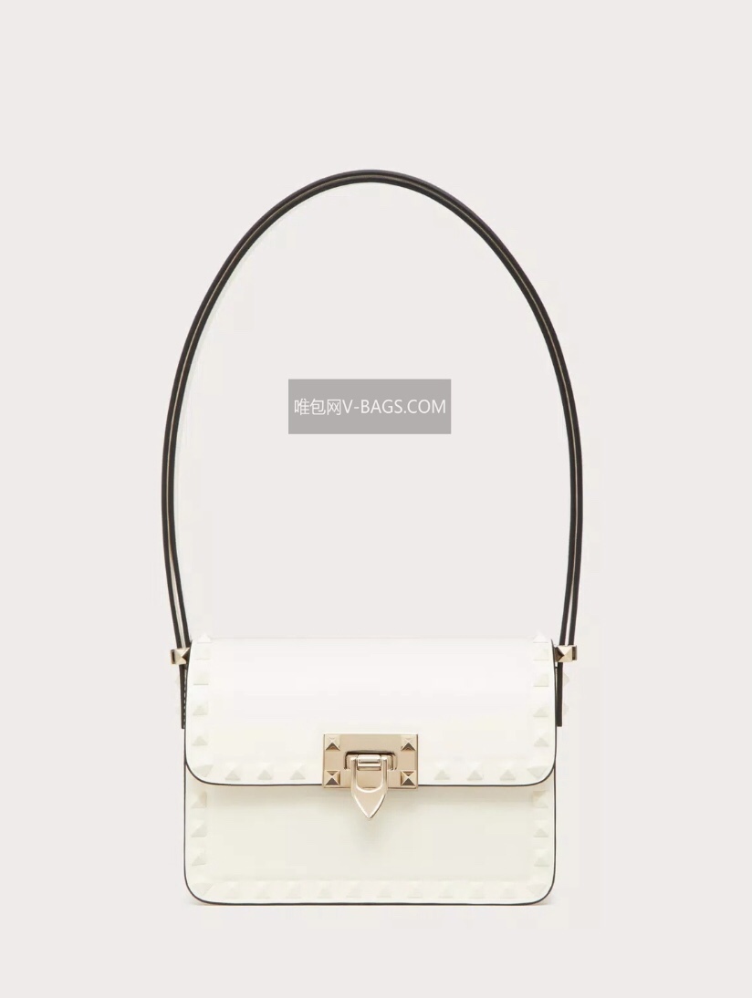 Valentino Bolsos de mano Oro Platino Piel de vaca Cuero oveja Garavani Rockstud