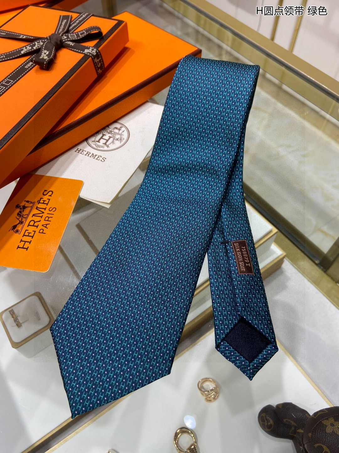 男士新款领带系列H圆点领带稀有H家每