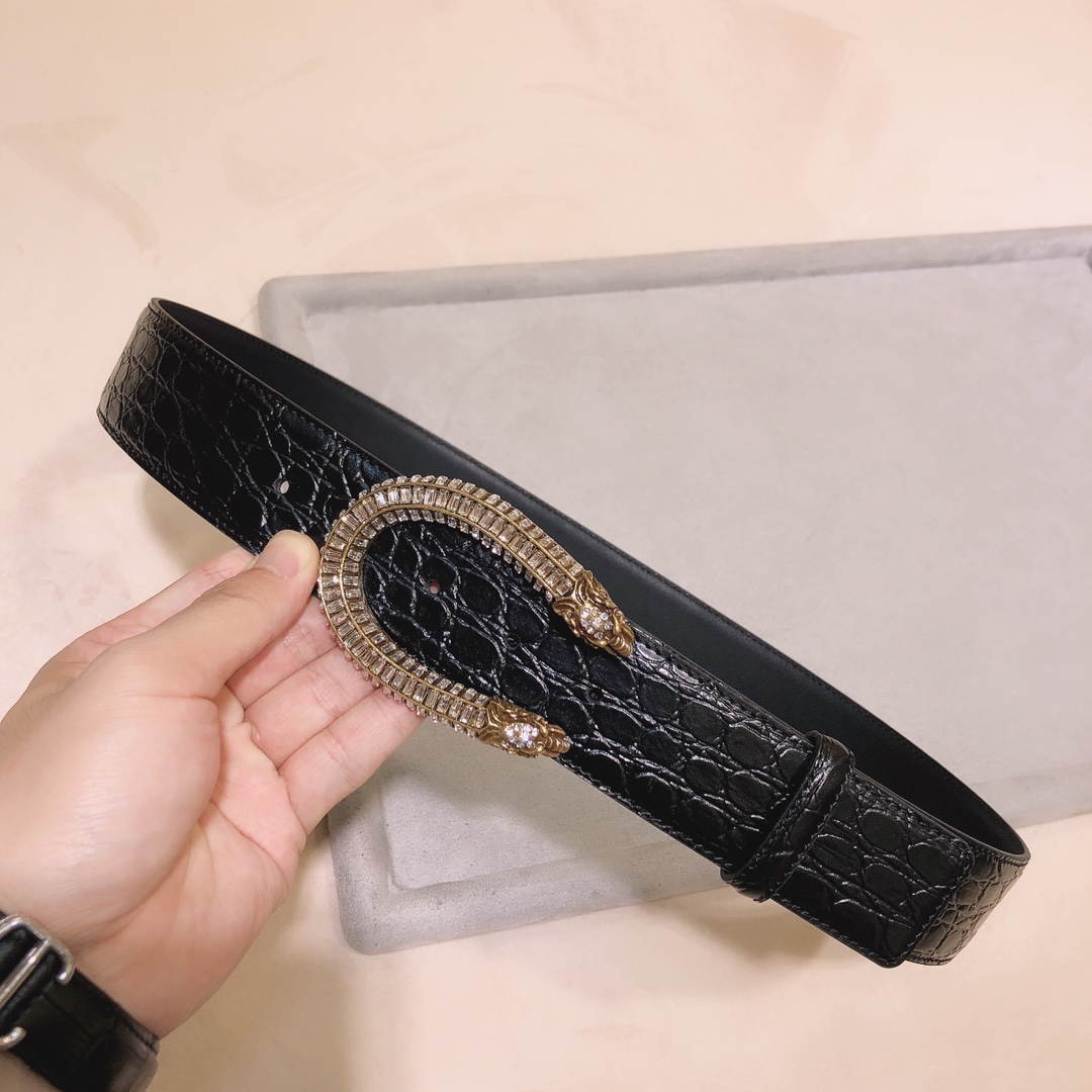 新款古奇Ｇｕｃｃｉ珐琅水晶蛇形五金扣