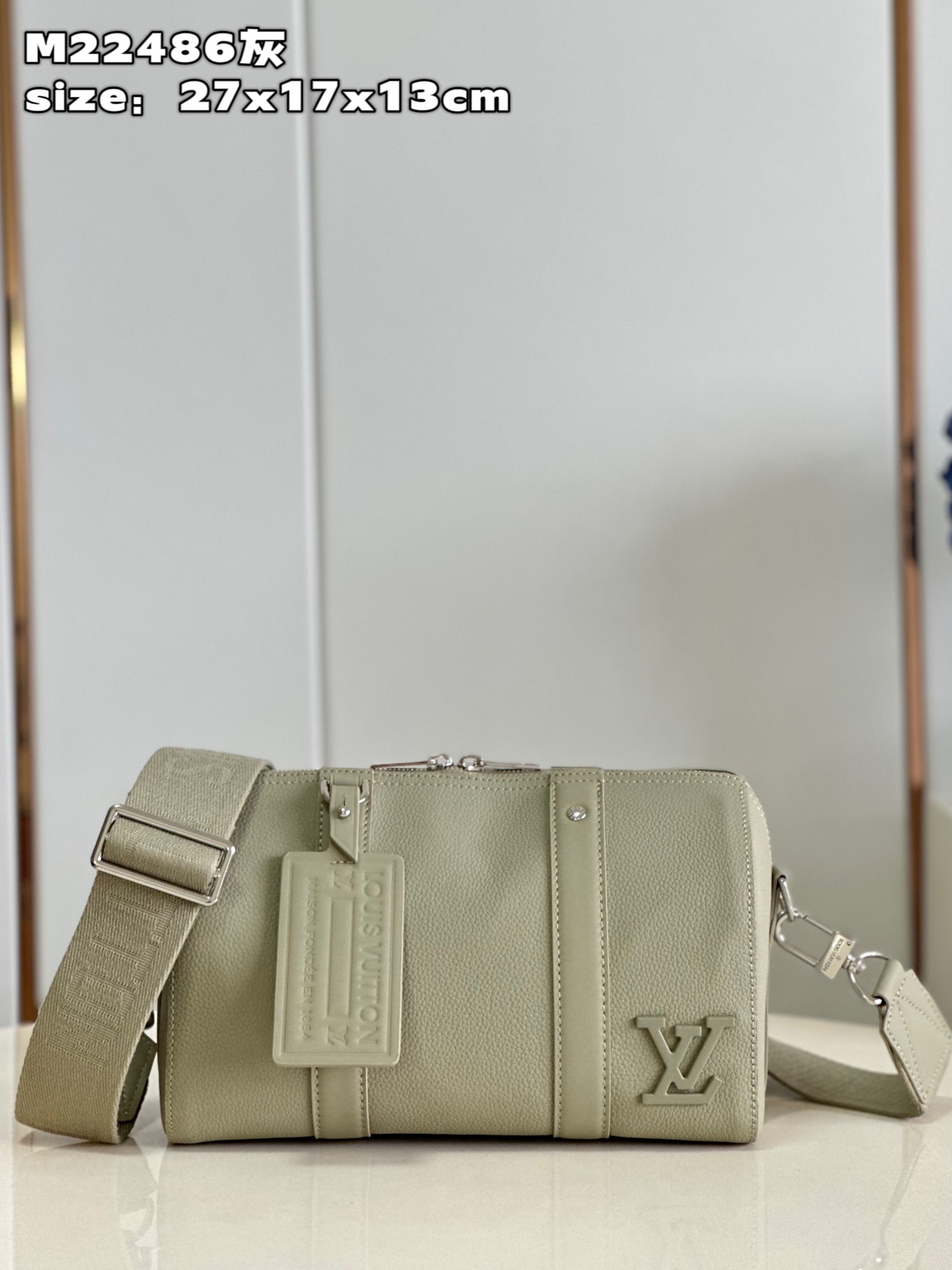 Louis Vuitton LV Keepall New
 Handbags Travel Bags Grey Cowhide City M22486