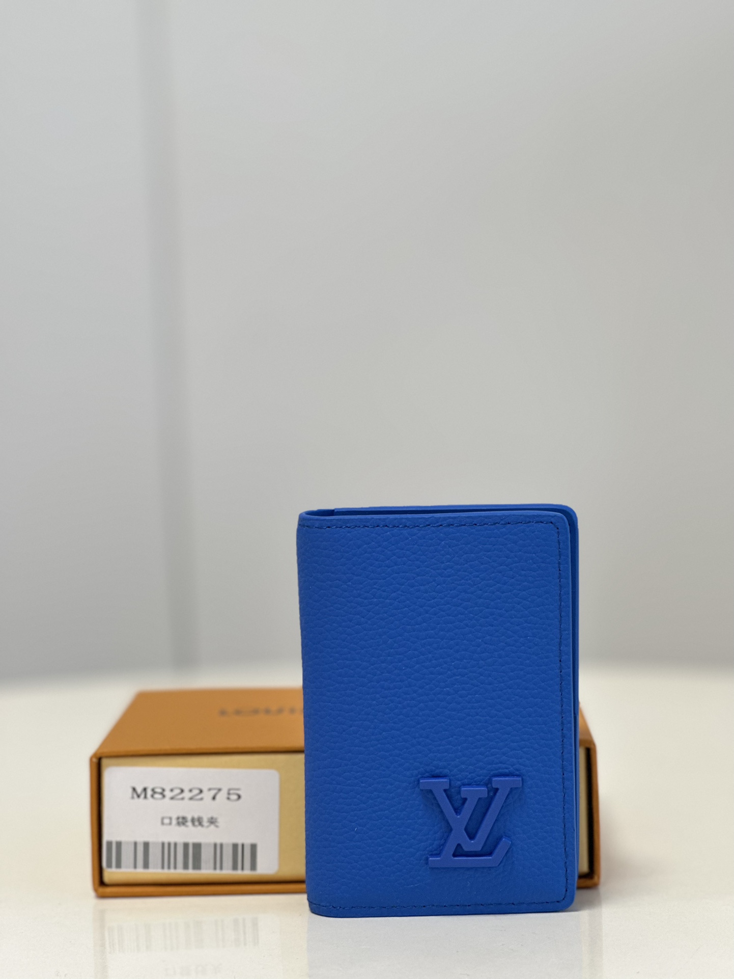 Louis Vuitton Wallet Blue Cowhide M82275