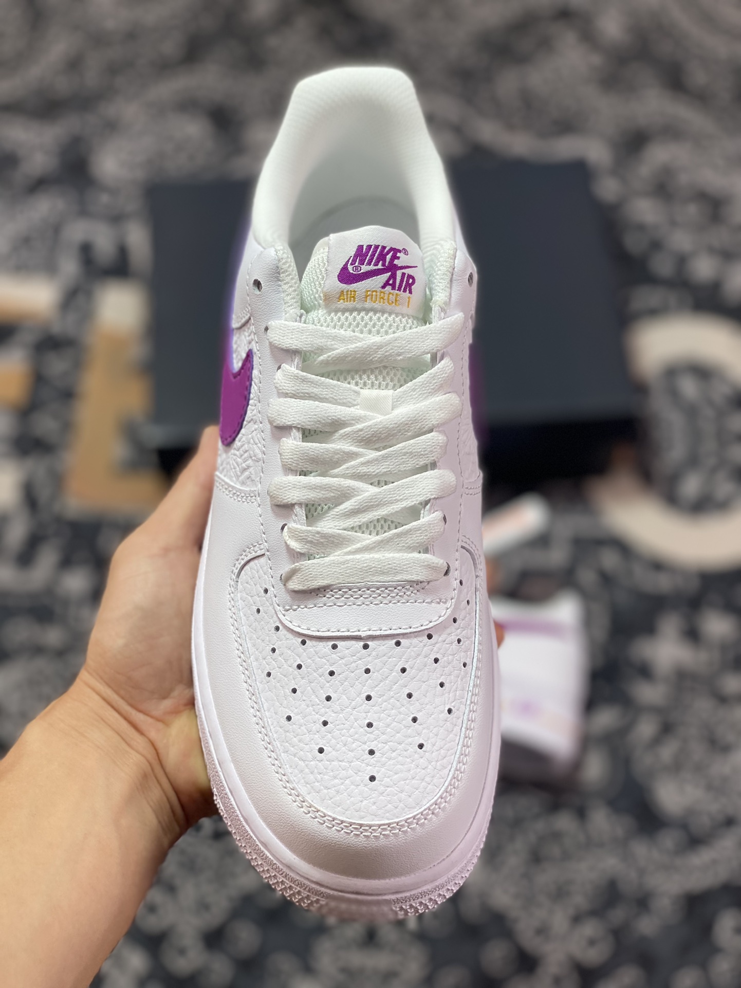 200 原装级别 Air Force 1 ‘07 Low 白紫 FJ4209-100