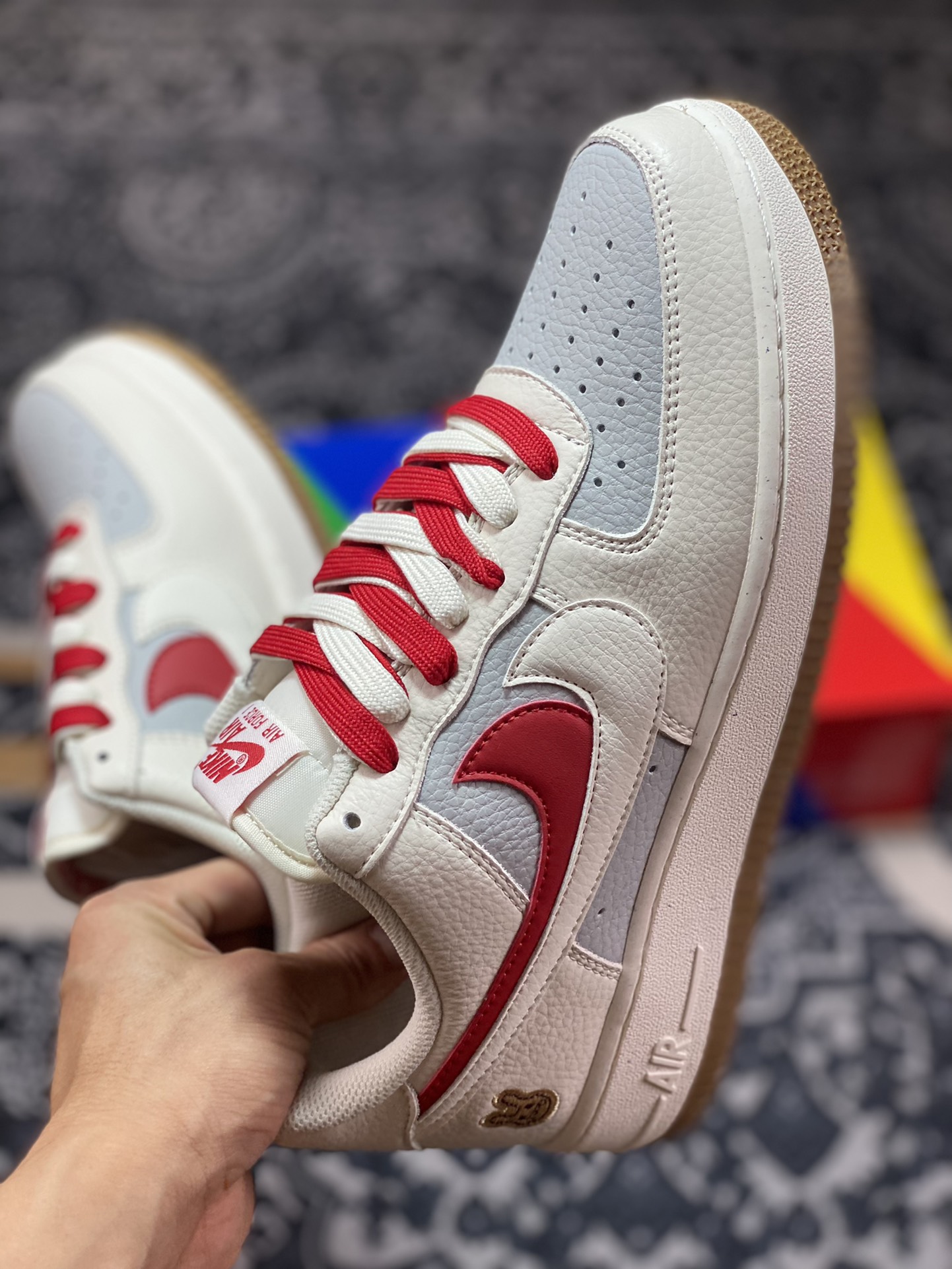 260 原装级别 Air Force 1 ‘07 Low 米白红双钩 CC2569-022