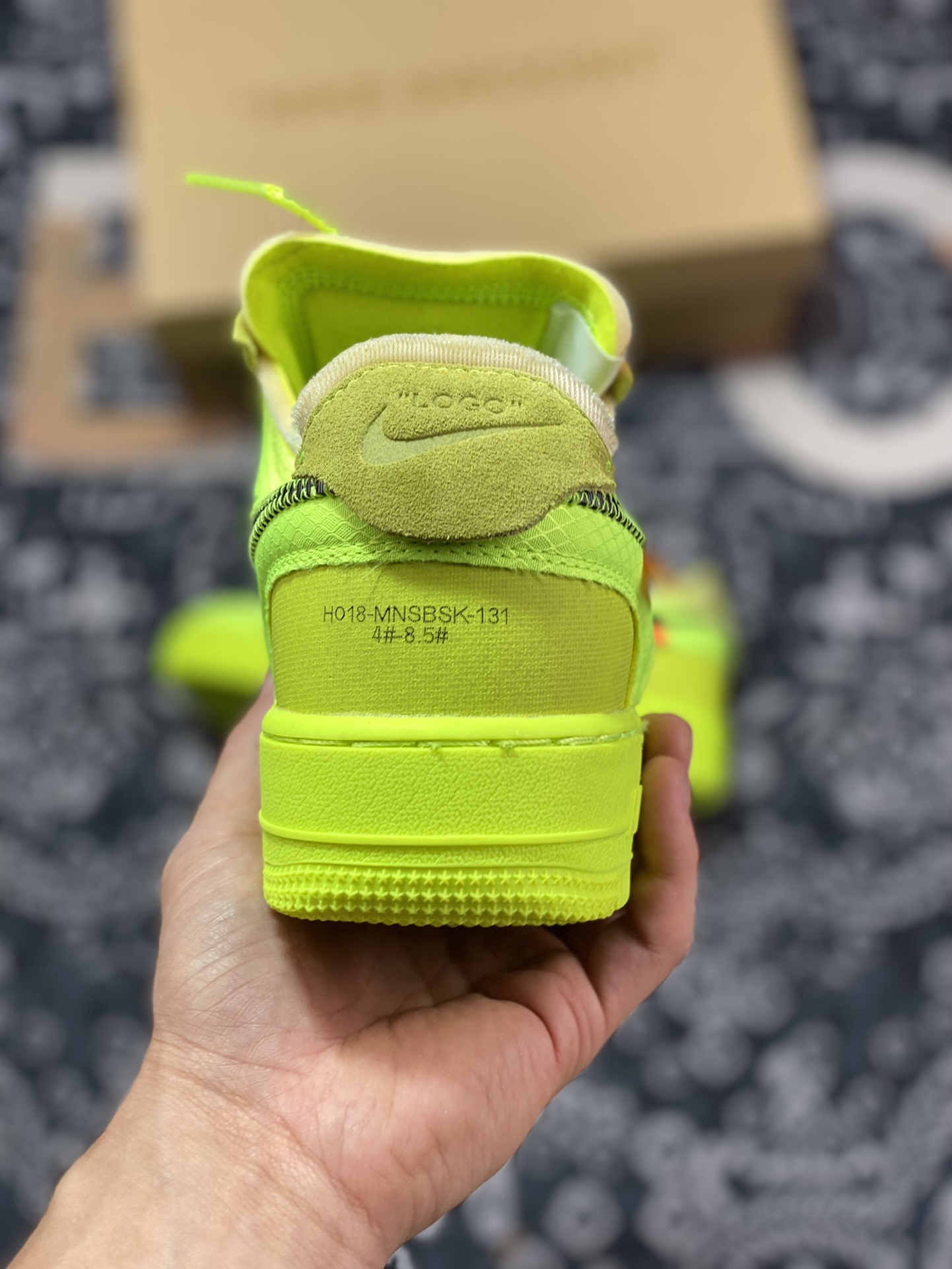 最高工艺 OFF-WHITE X AIR FORCE 1 LOW VIRGIL The Ten Part 2 Volt 荧光绿配色   AO4606-700