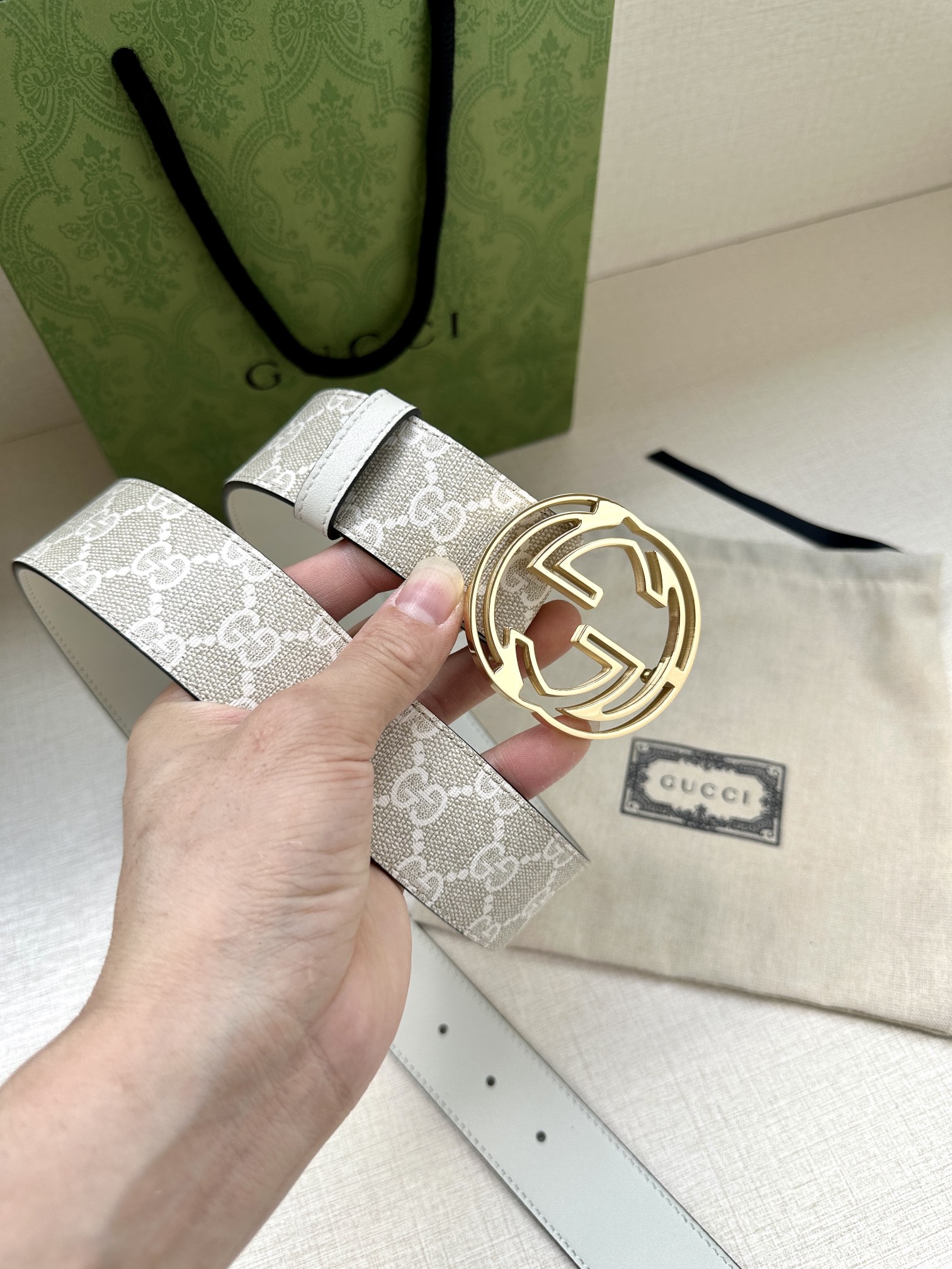 宽度3.8cmGUCCI经典双G标识