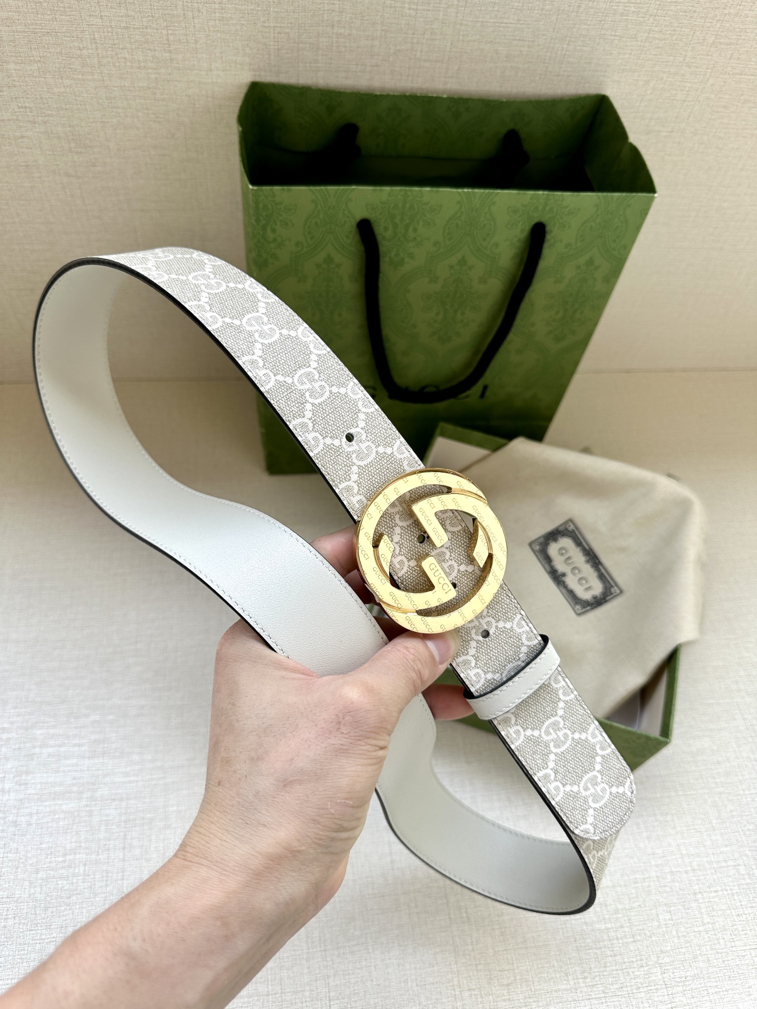 宽度3.8cmGUCCI经典双G标识