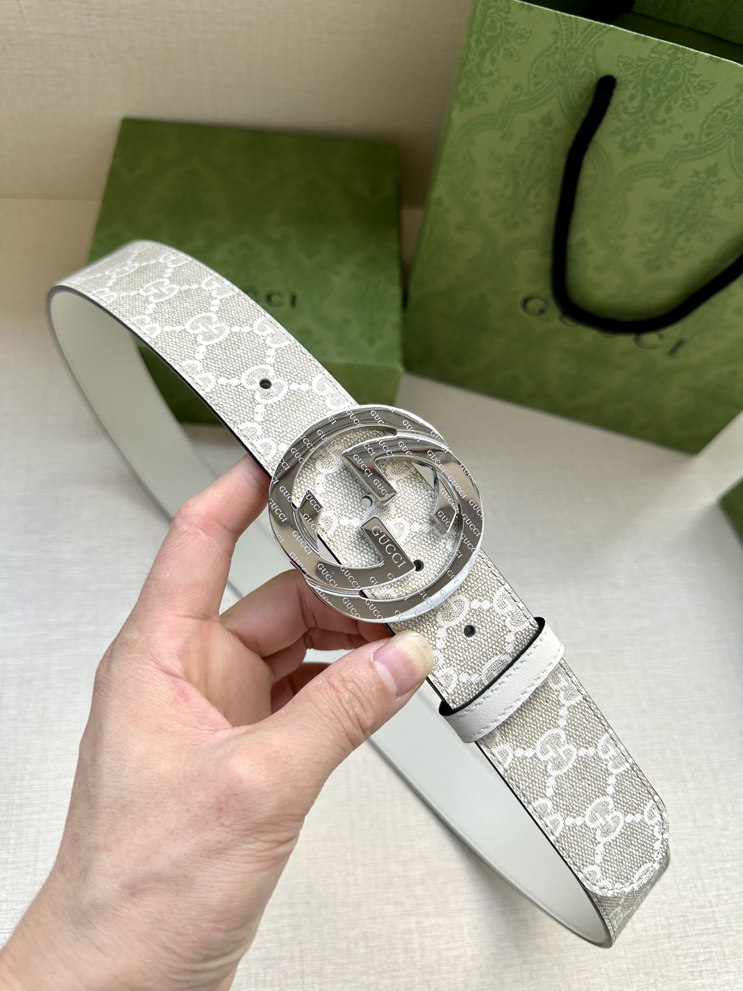宽度3.8cmGUCCI经典双G标识