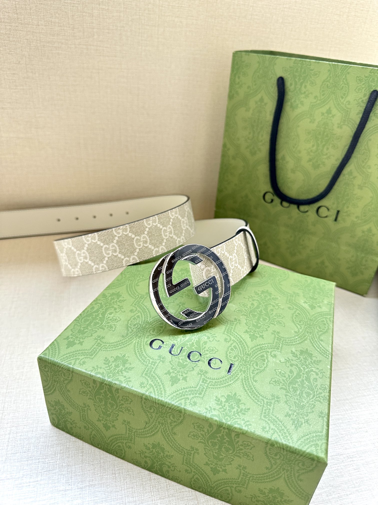 宽度3.8cmGUCCI经典双G标识