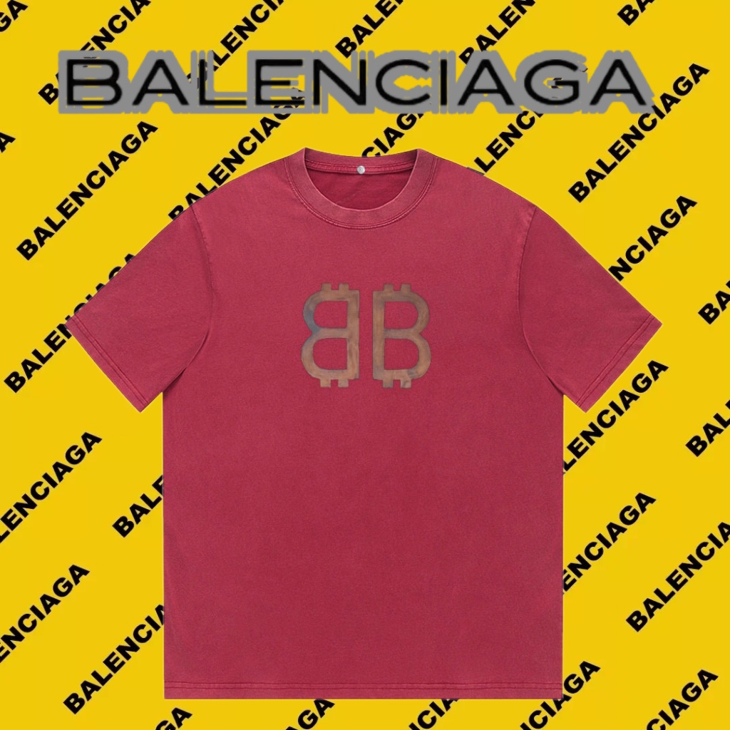 Balenciaga Abbigliamento T-Shirt Nero Blu Verde Rosso Bianco Unisex Cotone Vintage