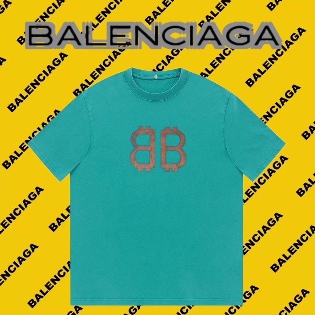 Balenciaga Abbigliamento T-Shirt Designer replica pratico e versatile
 Nero Blu Verde Rosso Bianco Unisex Cotone Vintage