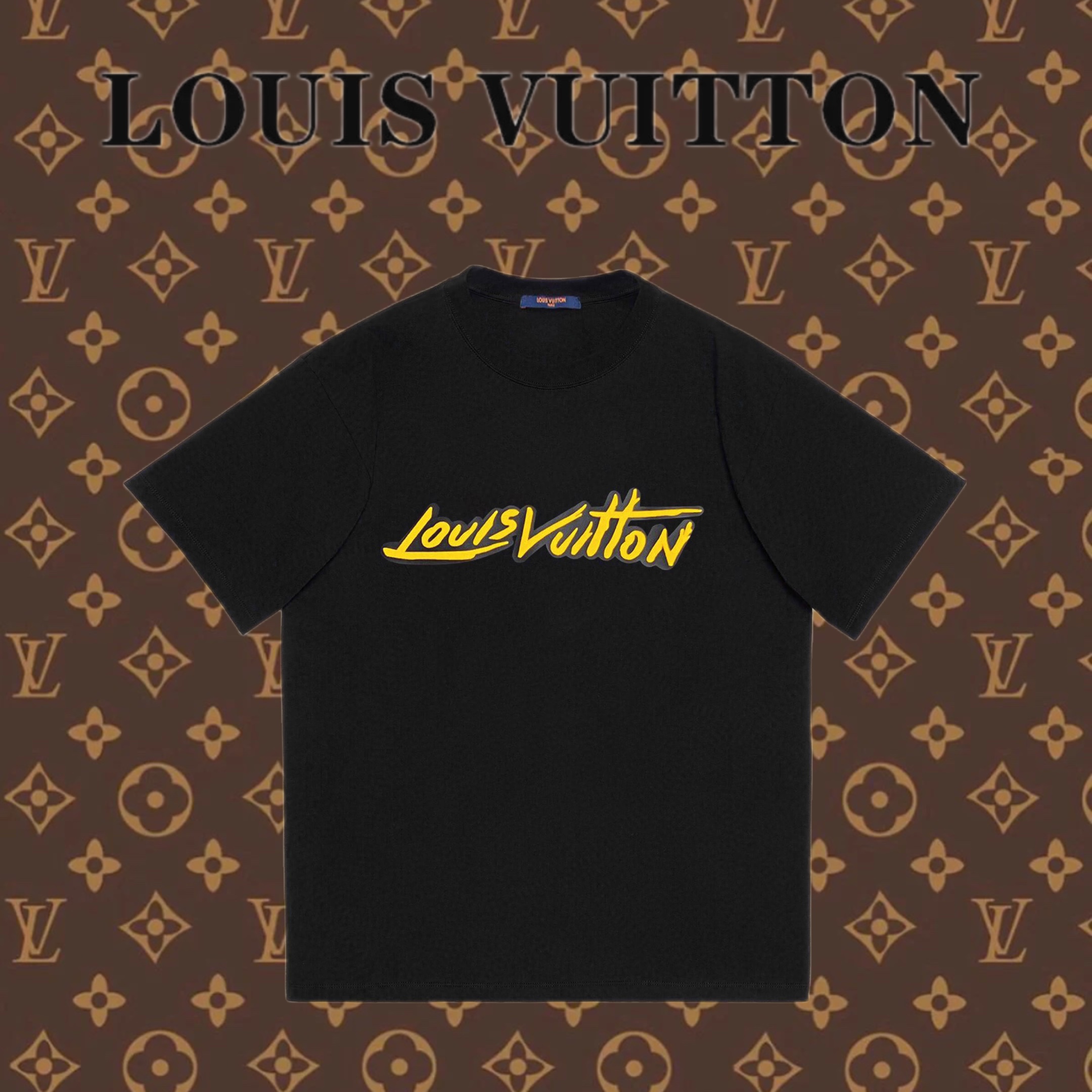 Louis Vuitton Lusso
 Abbigliamento T-Shirt Acquista replica
 Stampa Unisex Cotone pettinato Maniche corte