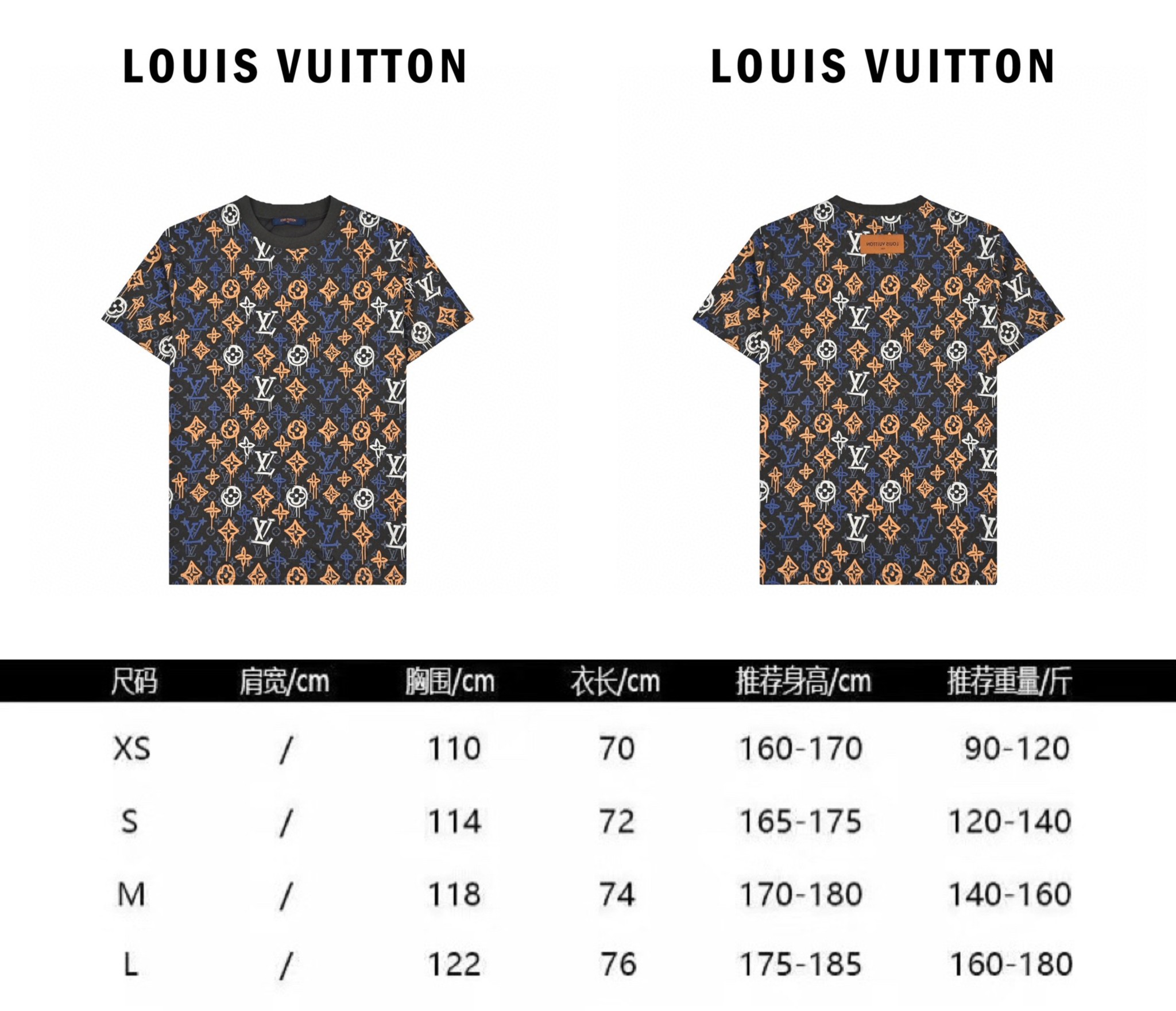 200 Louis Vuitton/路易威登 22ss 渐变满印老花印花短袖