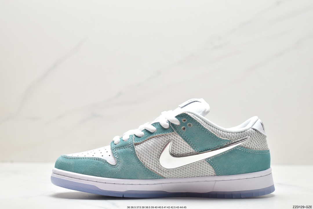 板鞋, SB Dunk Low, Nike SB Dunk Low, Nike SB Dunk, Nike SB, FD2562-400, Dunk, April Skateboards x Nike SB Dunk Low - 耐克 APRIL SKATEBOARDS x Nike SB Dunk Low 耐磨透气 低帮 休闲运动板鞋 男款 白绿 FD2562-400