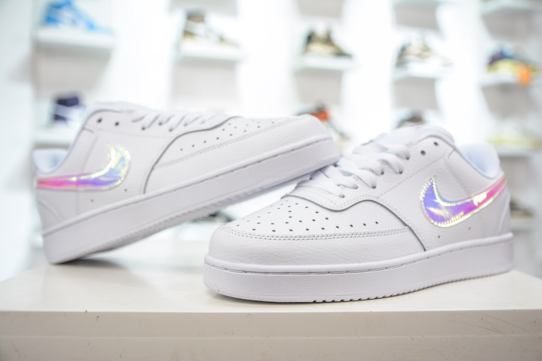 Nike Court Vision Low white colorful hook low-top versatile breathable casual sports sneakers CW5596-100