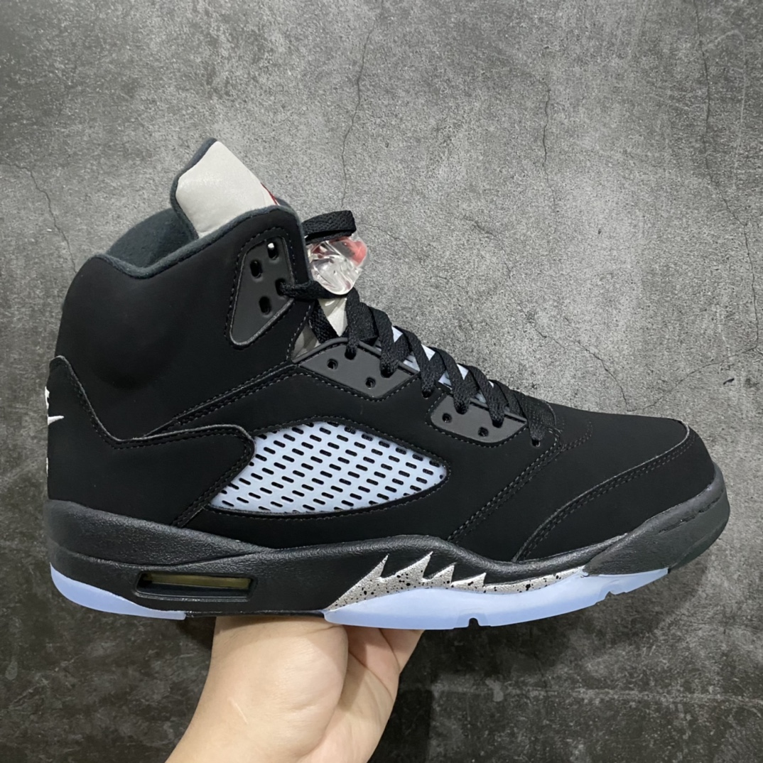 【莞产纯原】Air Jordan aj5  Metallic Black 元年黑银 货号845035-003  原厂材料 完美鞋型 超高清洁度n正确反光鞋舌 区别市场各路通货 欢迎对比 尺码：40-47.5-莆田鞋批发中心