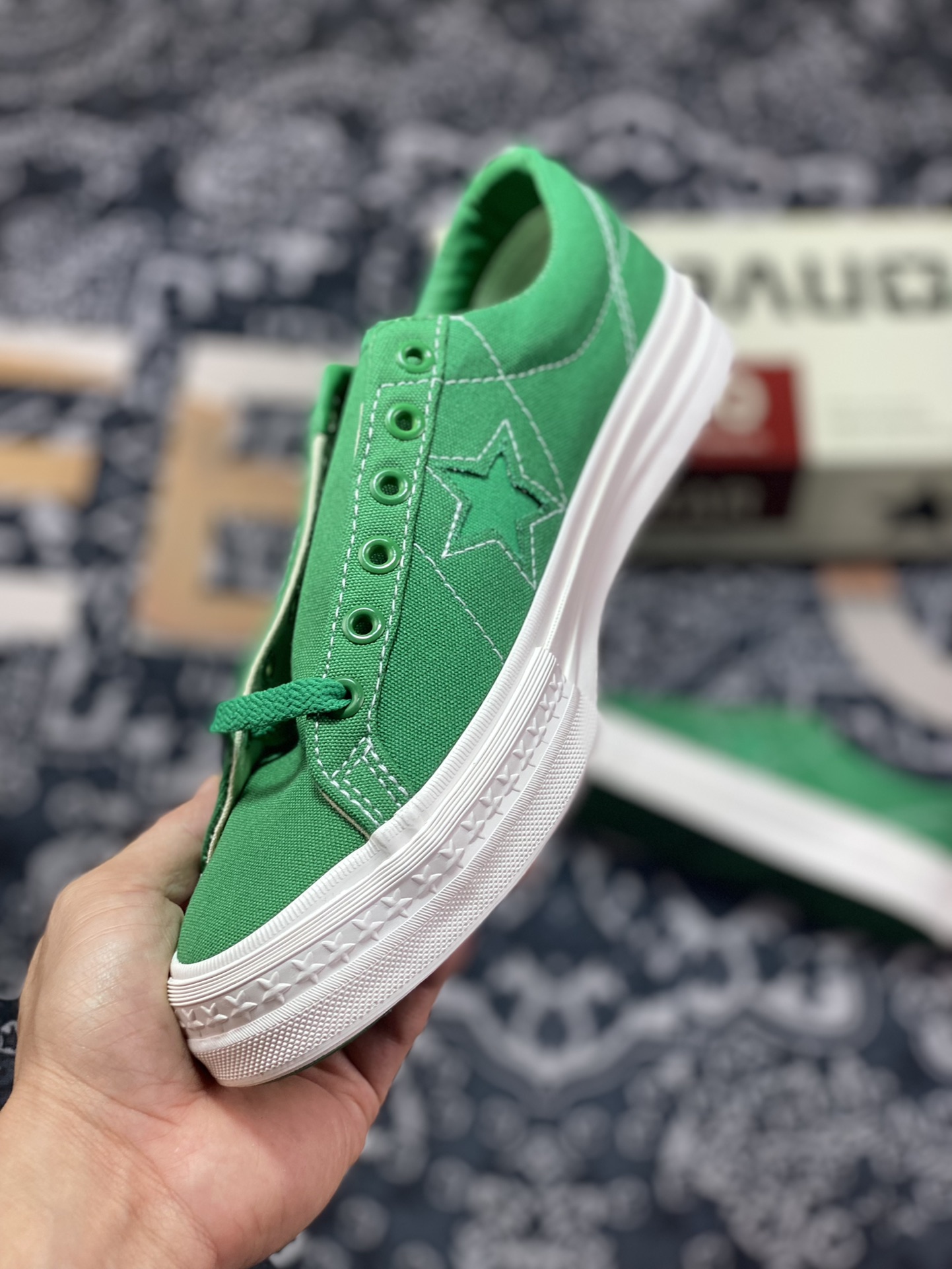 Japanese version of ONE STAR green high-gloss era returns Nissan TIMELINE CONVERSE ONE STAR J VTG CANVAS Japanese trendy retro classic 23SS green canvas shoes