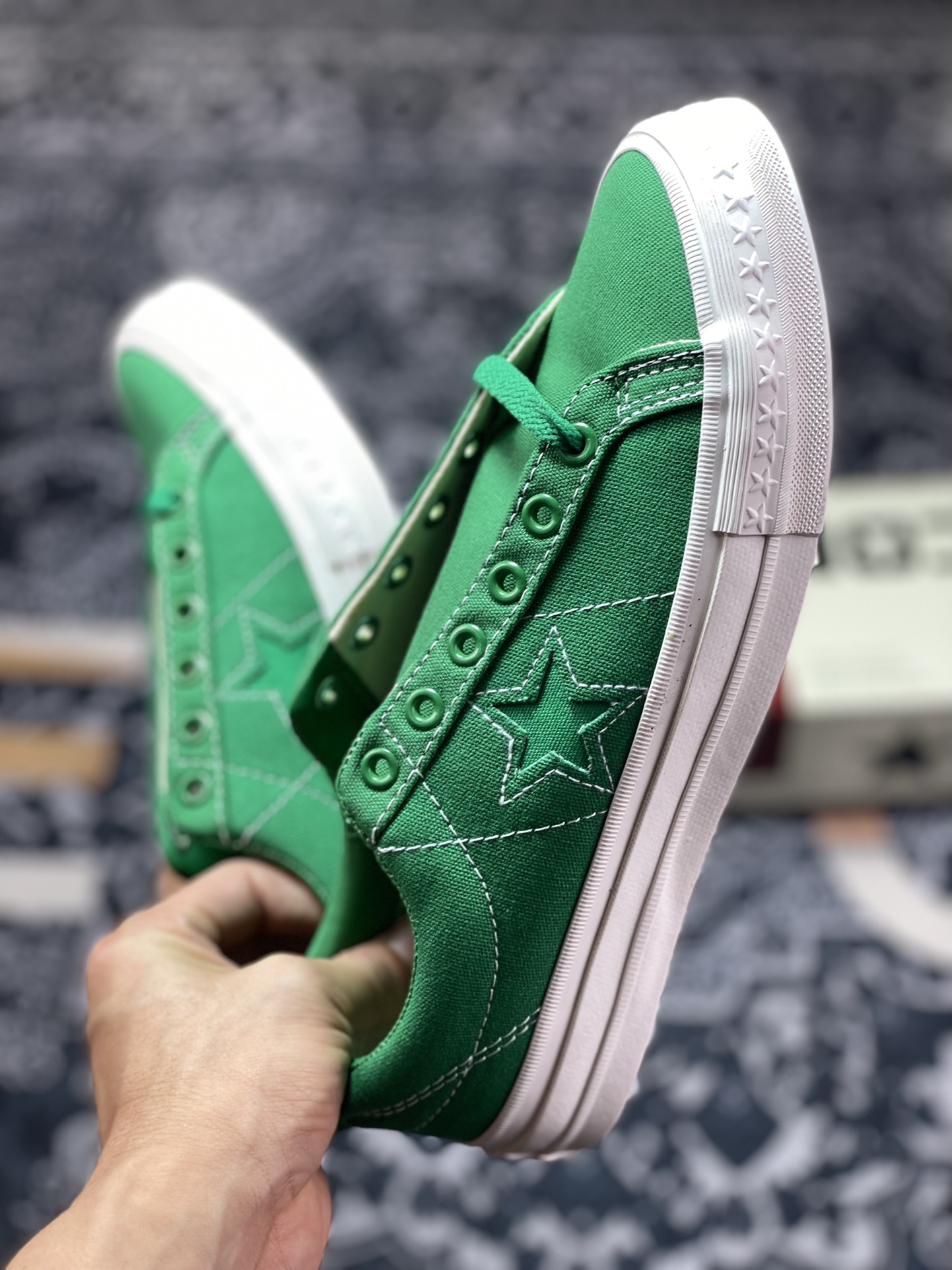 Japanese version of ONE STAR green high-gloss era returns Nissan TIMELINE CONVERSE ONE STAR J VTG CANVAS Japanese trendy retro classic 23SS green canvas shoes