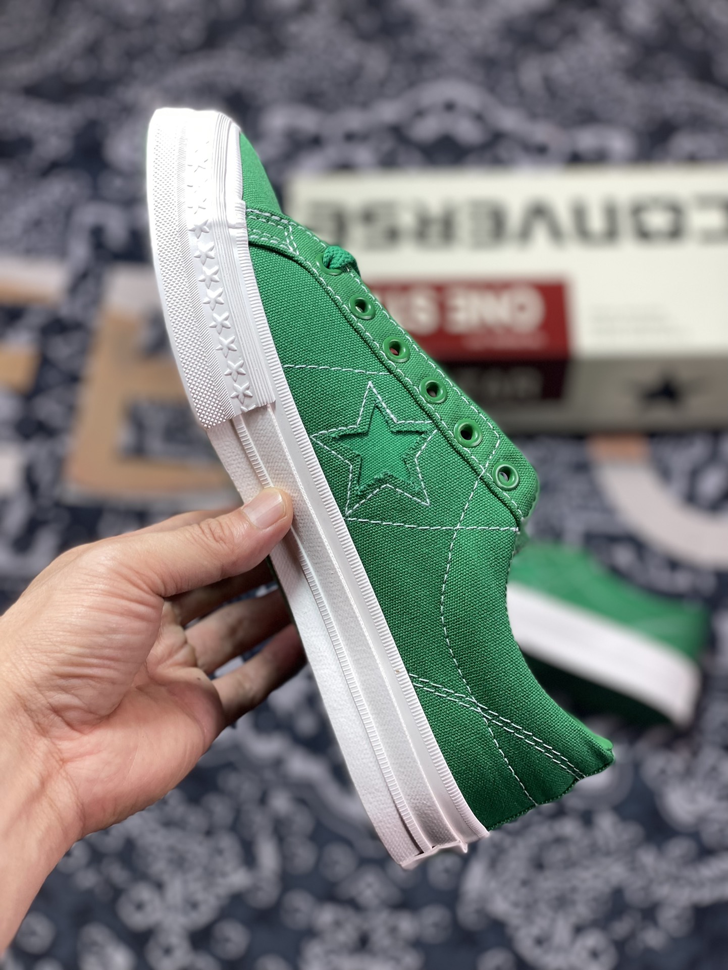 Japanese version of ONE STAR green high-gloss era returns Nissan TIMELINE CONVERSE ONE STAR J VTG CANVAS Japanese trendy retro classic 23SS green canvas shoes