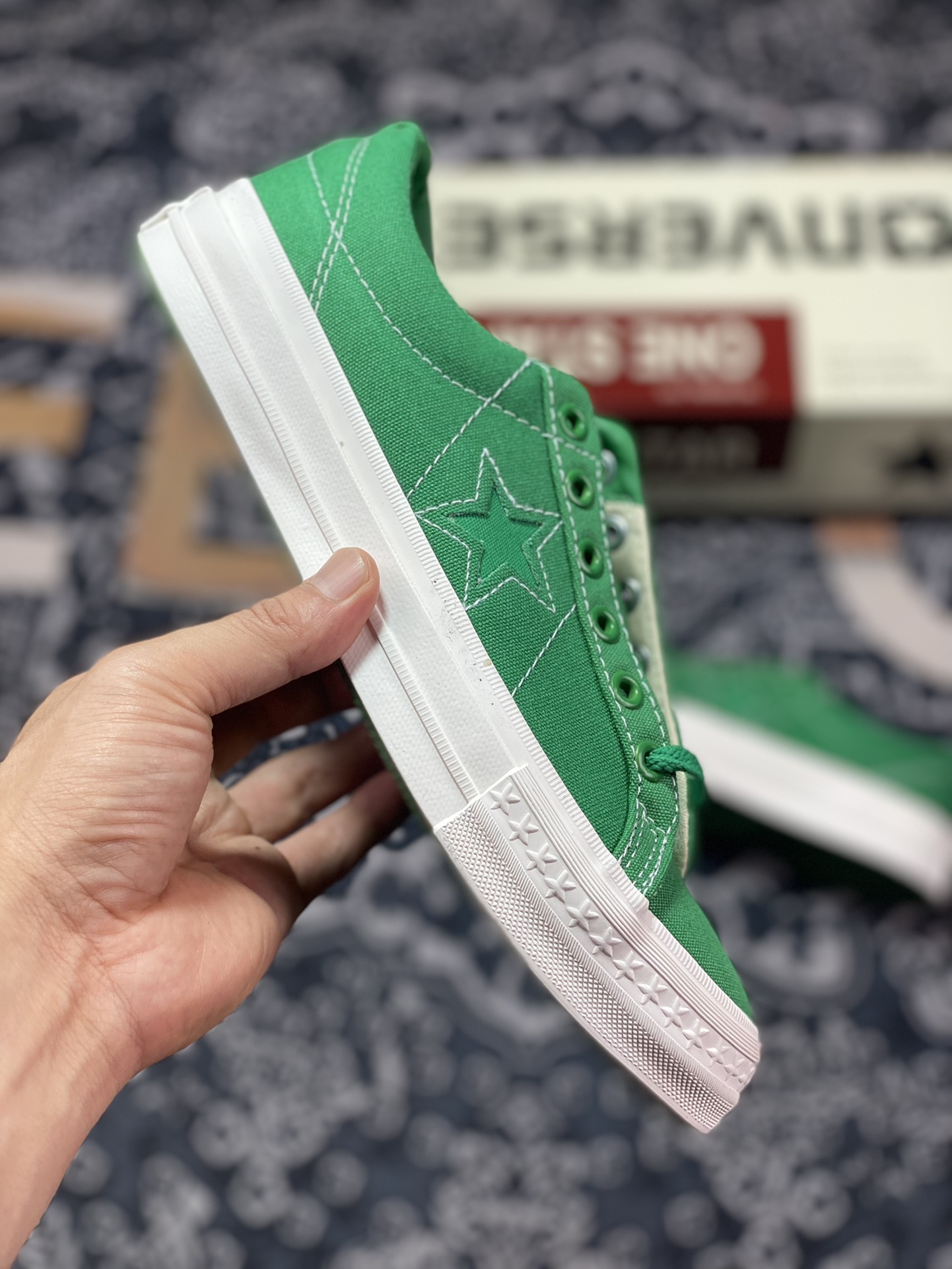 Japanese version of ONE STAR green high-gloss era returns Nissan TIMELINE CONVERSE ONE STAR J VTG CANVAS Japanese trendy retro classic 23SS green canvas shoes