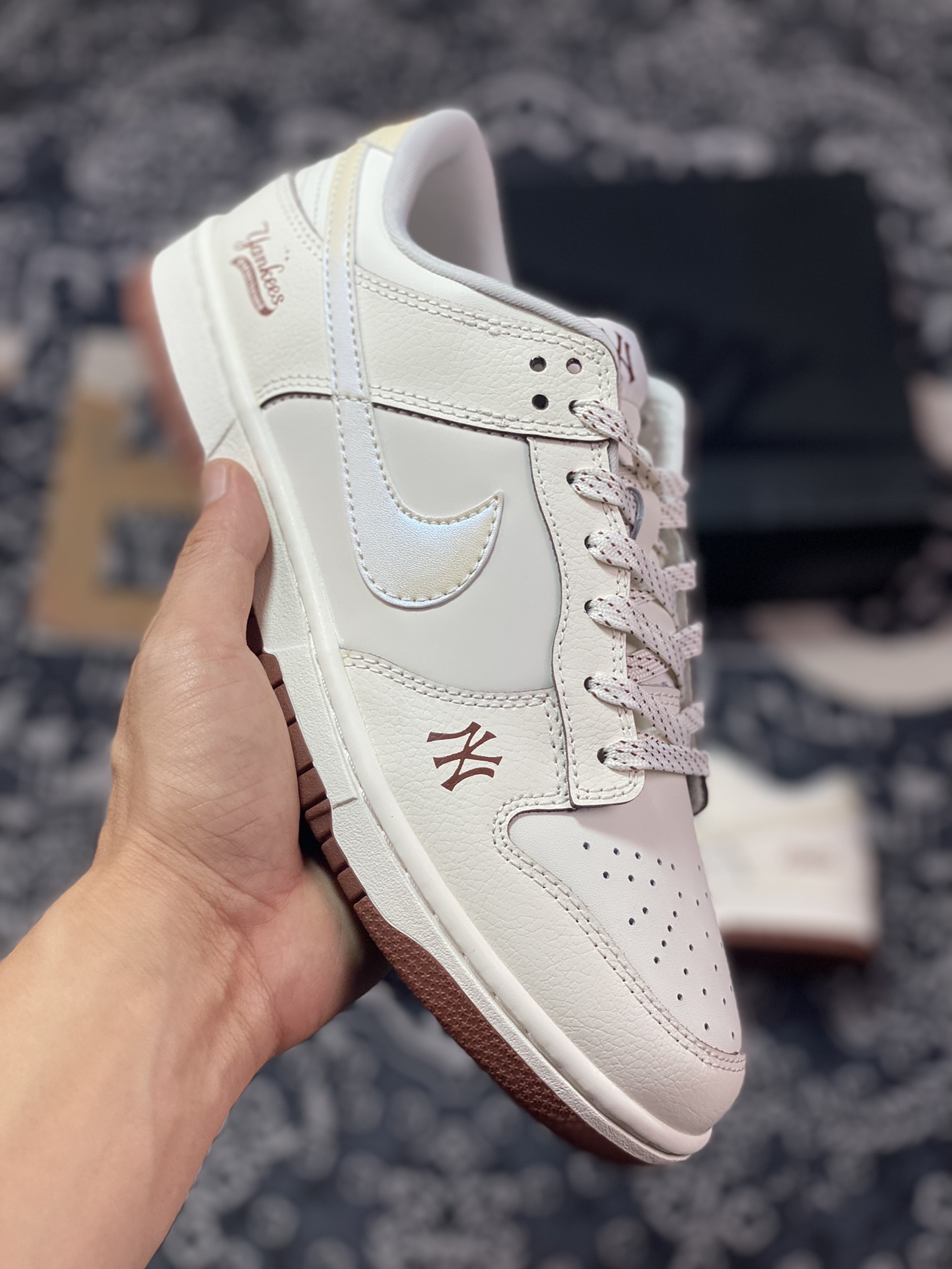240 原装级别 Nike Dunk Low Retro ”DIY高端定制“MLB联名米浅棕 FC1688-107