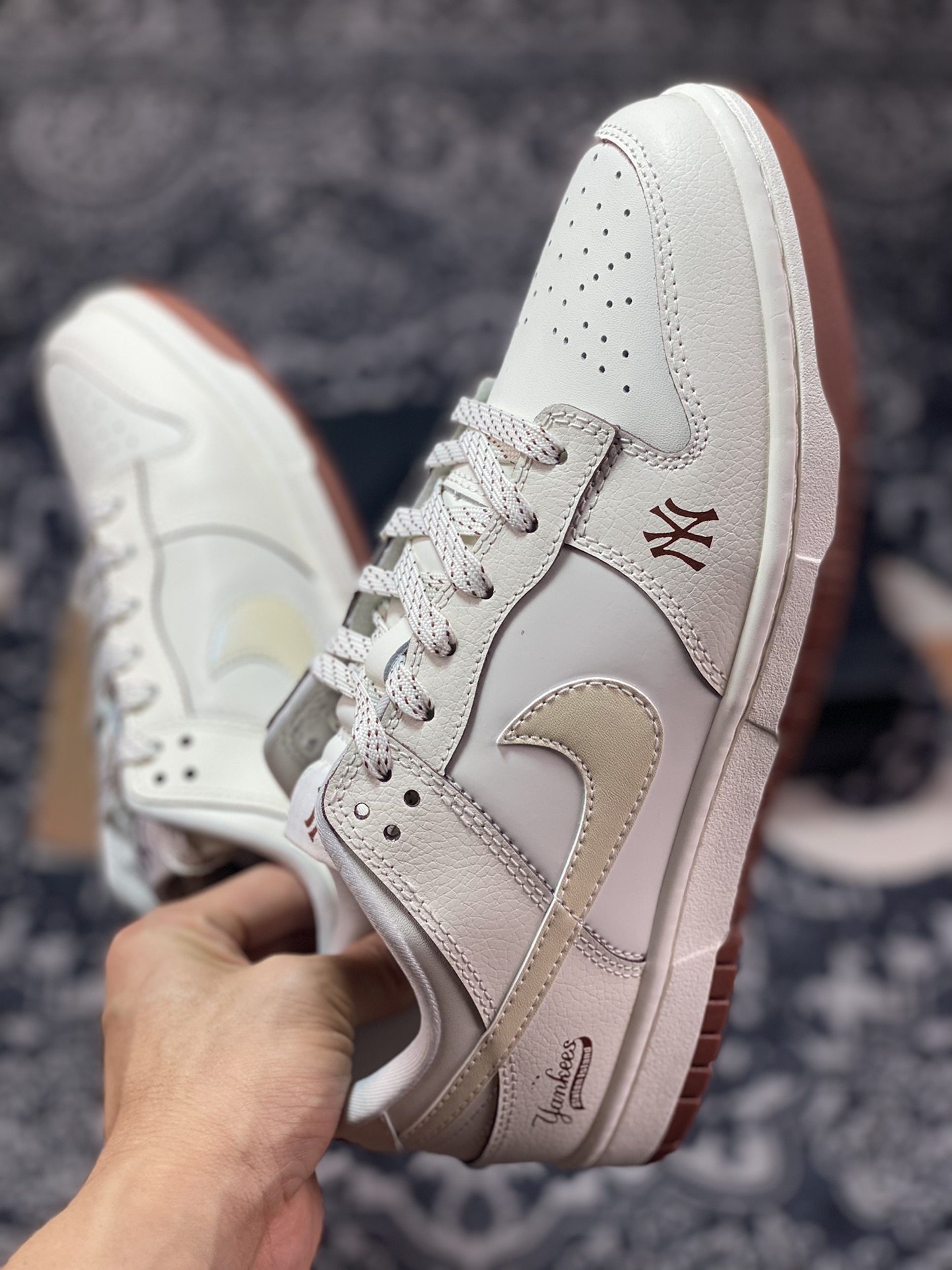 240 原装级别 Nike Dunk Low Retro ”DIY高端定制“MLB联名米浅棕 FC1688-107