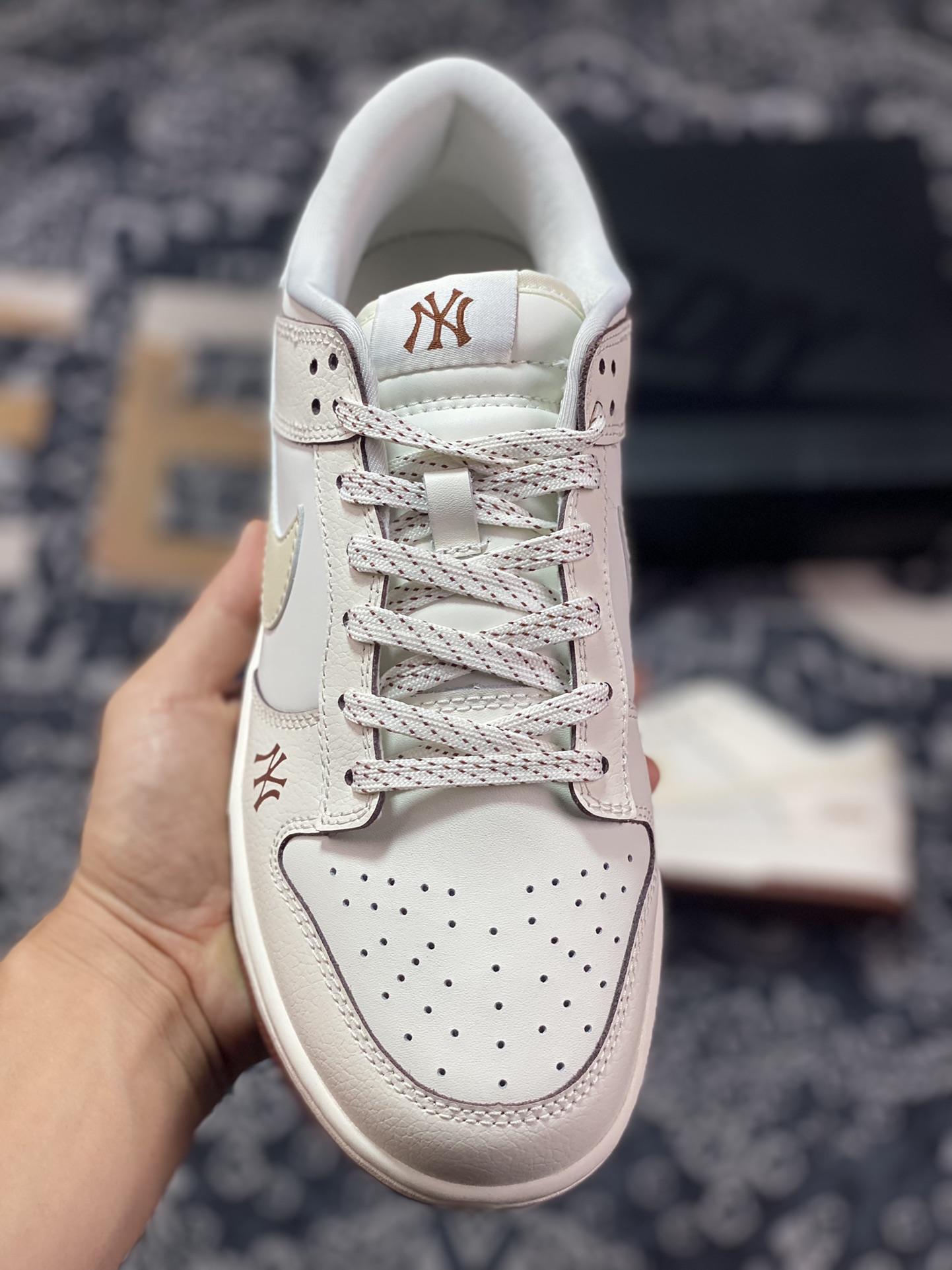 240 原装级别 Nike Dunk Low Retro ”DIY高端定制“MLB联名米浅棕 FC1688-107
