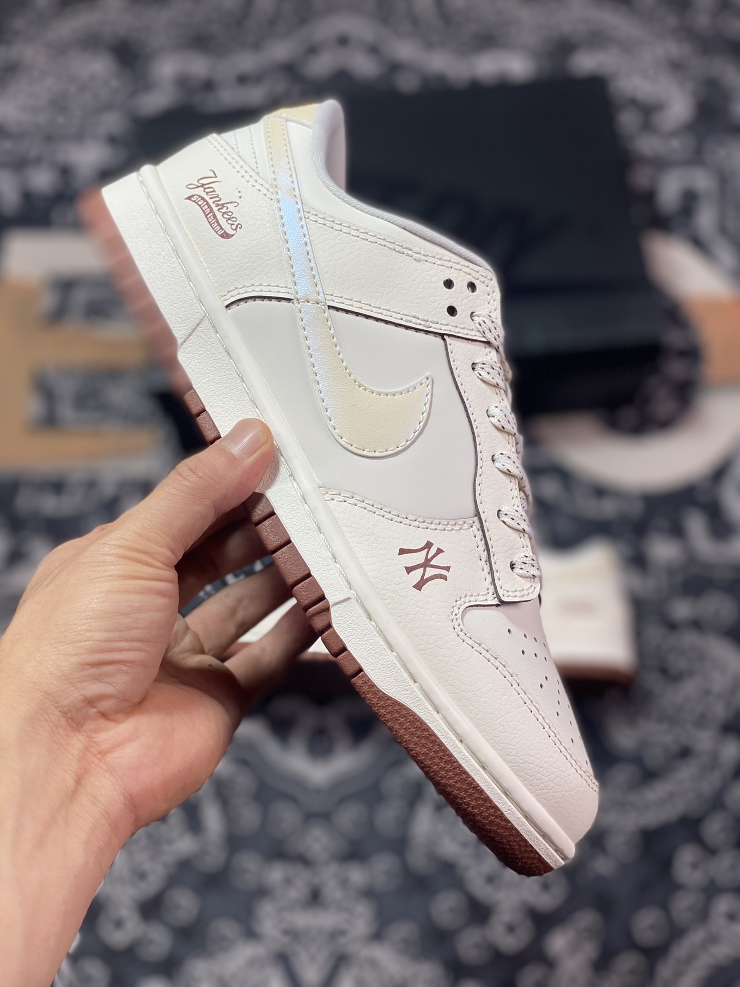 240 原装级别 Nike Dunk Low Retro ”DIY高端定制“MLB联名米浅棕 FC1688-107