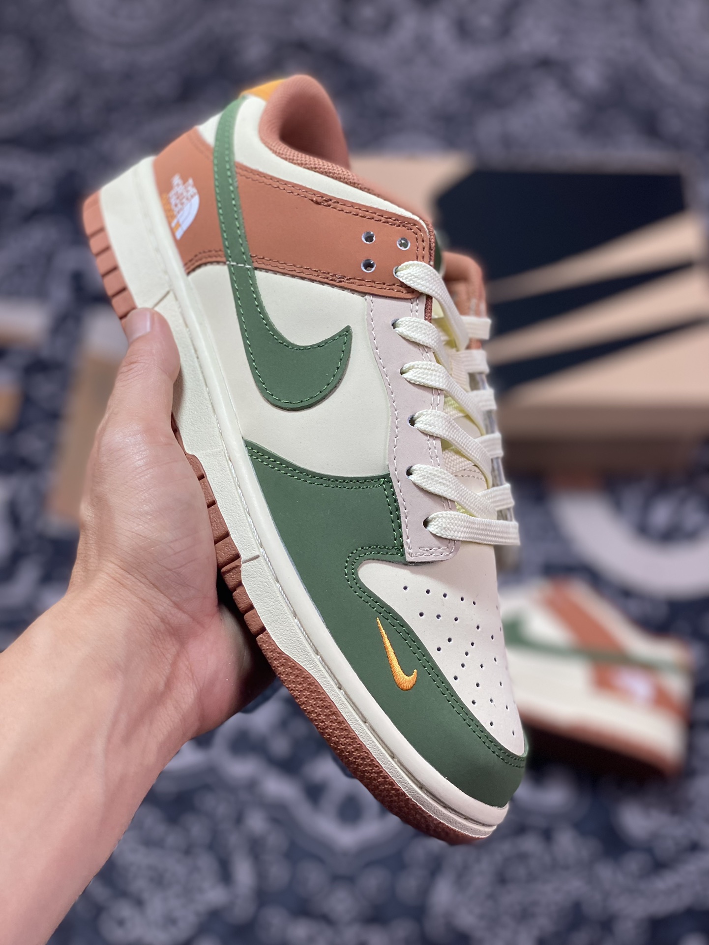 260 原装级别 Nike Dunk Low Retro ”DIY高端定制“北面联名青雾棕 DD1391-105