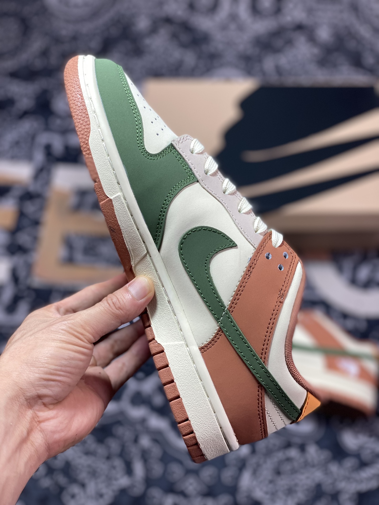 260 原装级别 Nike Dunk Low Retro ”DIY高端定制“北面联名青雾棕 DD1391-105