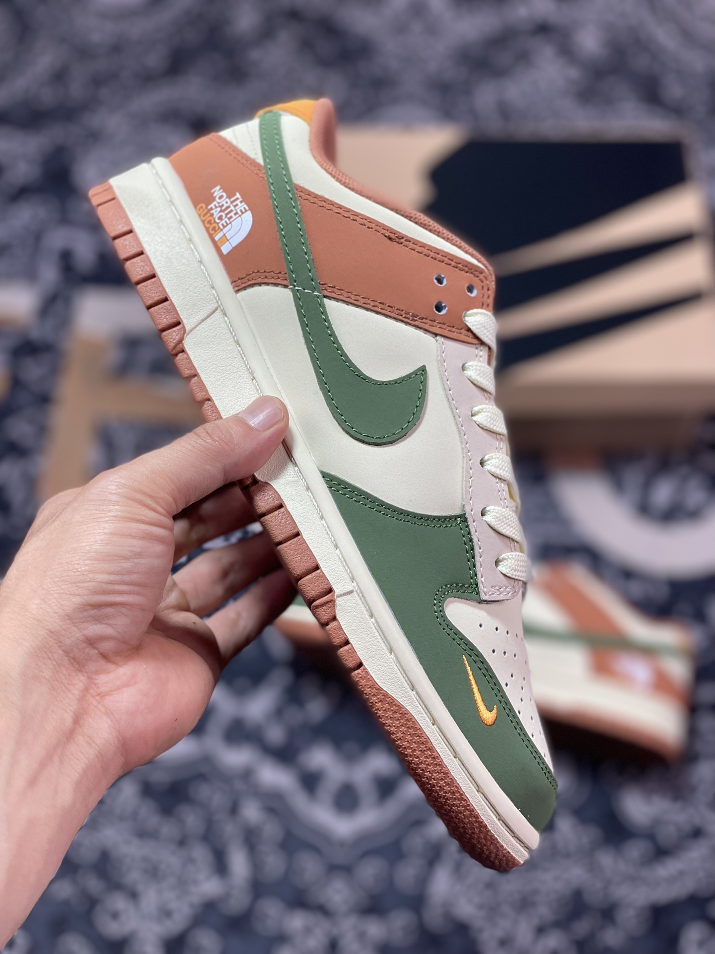 260 原装级别 Nike Dunk Low Retro ”DIY高端定制“北面联名青雾棕 DD1391-105