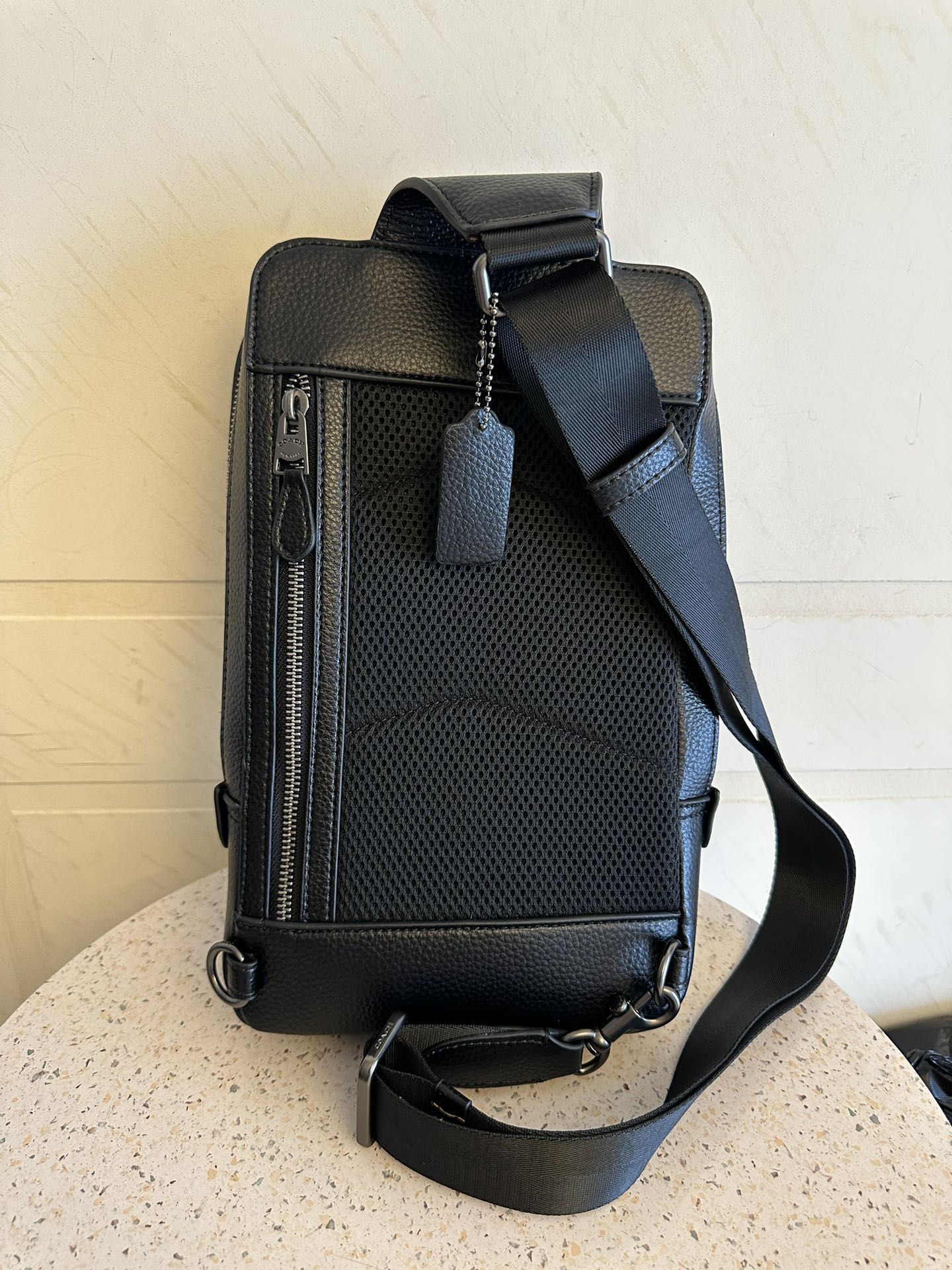 Coach 新款COACH/蔻驰C5332 C5331男士 标志帆布GOTHAM背包 人造革和牛皮革