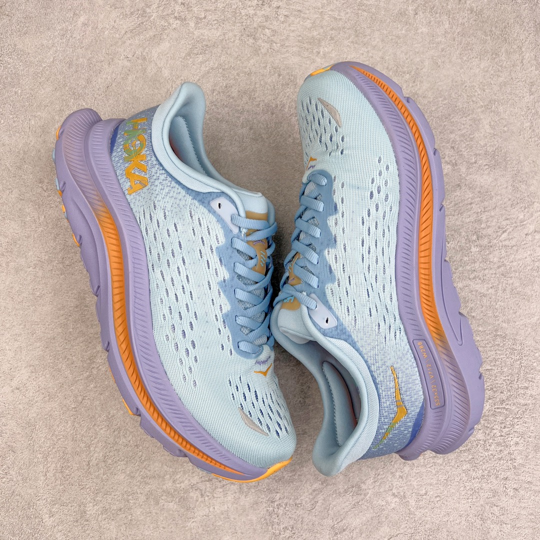 图片[3]-HOKA ONE ONE Kawana 运动鞋 设计采用再生植物纤维网纱制成独特的新型鞋面 工程网纱鞋面柔软透气 搭载 HOKA 标志性缓震中底 提供贴合脚感的同时 还带来有力的支撑 可以在不同速度下兼顾耐久性 是跑步新手和运动爱好者在多场景跑步、运动健身和日常通勤时的不二之选 前后掌 5mm 落差的缓震中底与凹槽设计外底结合速度型滚动平衡技术 可在步伐转换的过程中确保平稳过渡 加长版鞋跟和符合人体工学的跟腱部结构赋予运动爱好者轻盈舒适的脚感 KAWANA 以备受追捧的 MACH 4 作为灵感之源 鞋跟处的 SwallowTail™ 几何造型可在落地时缔造流畅稳定的步态 得以实现柔韧保护 后跟延伸而出的鞋提方便穿脱 全方位提升了整双鞋的穿着体验 尺码：36 36.5 37.5 38 38.5 39 40 40.5 41 42 42.5 43 44 44.5 45-选品中心