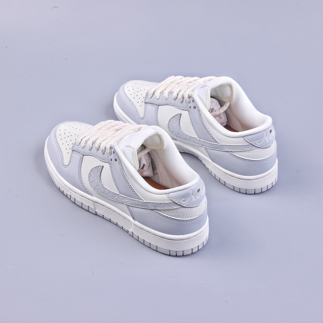 280 A Nike Dunk Low ”Needlework” 浮雕 灰白 SB低帮运动休闲板鞋  FJ4553-133