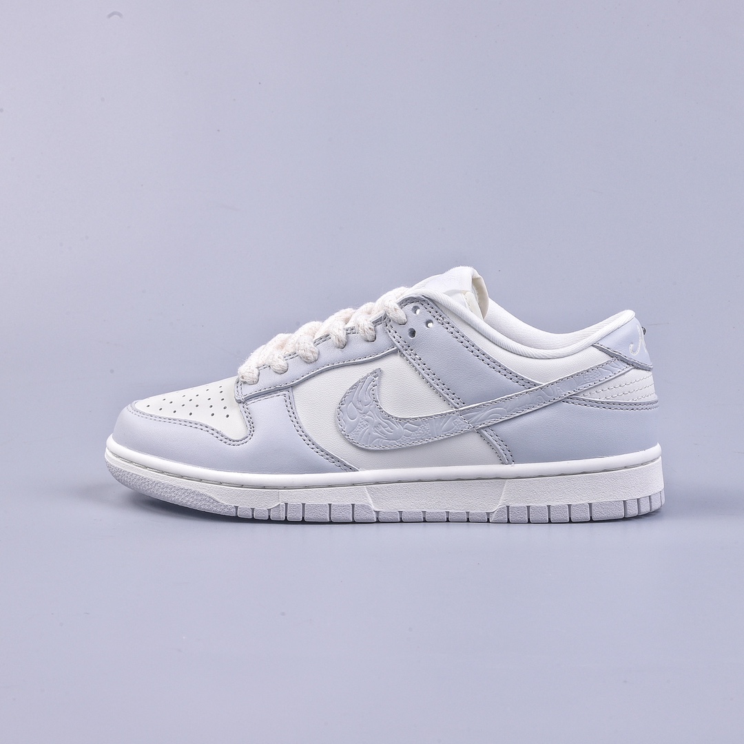 280 A Nike Dunk Low ”Needlework” 浮雕 灰白 SB低帮运动休闲板鞋  FJ4553-133
