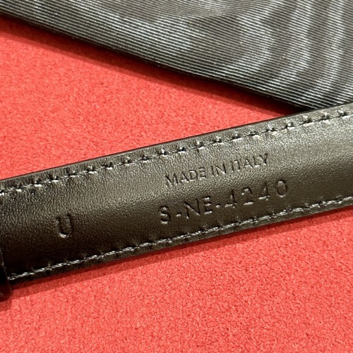 Celine Reversible Leather Belt with Brass Buckle - 1.8cm Width 1 Celine Reversible Leather Belt with Brass Buckle - 1.8cm Width