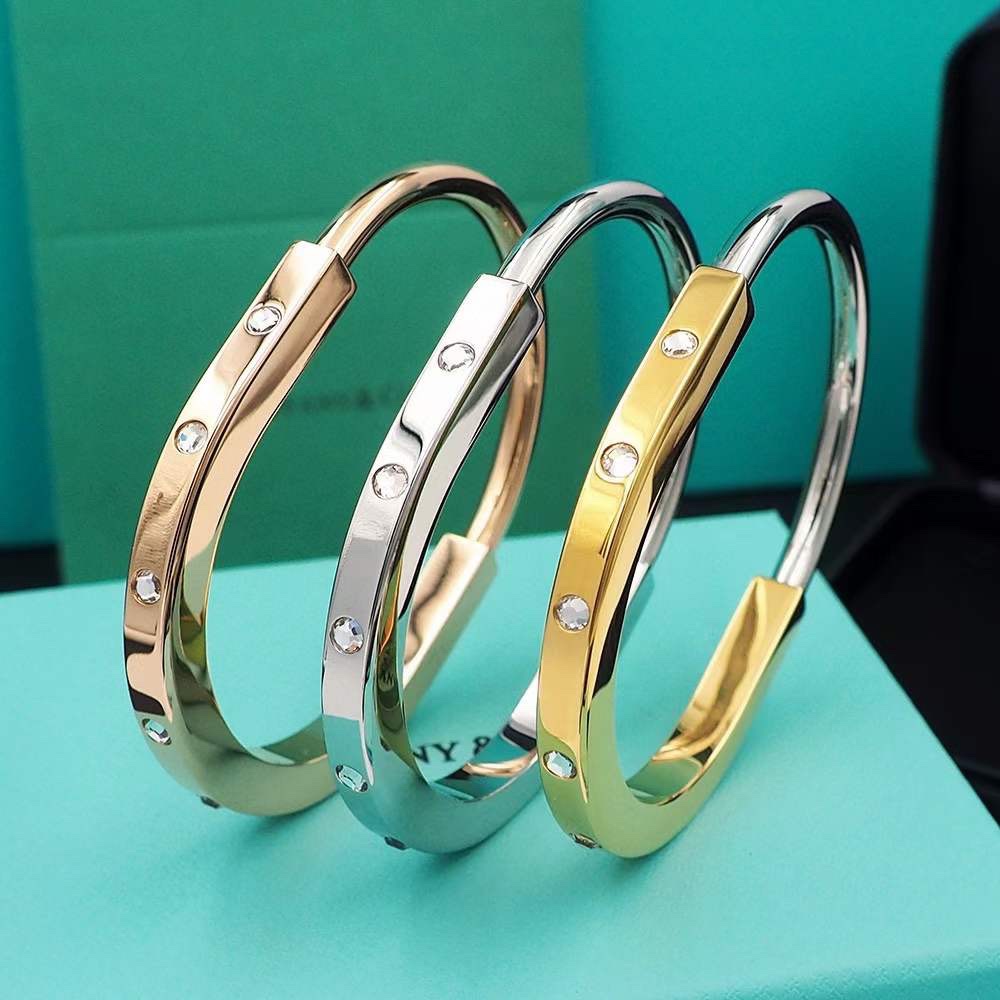 Tiffany & Co. Tiffany&Co. Lock银色三钻锁头手镯