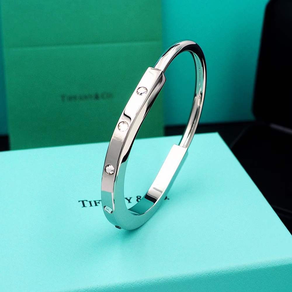 Tiffany & Co. Tiffany&Co. Lock银色三钻锁头手镯
