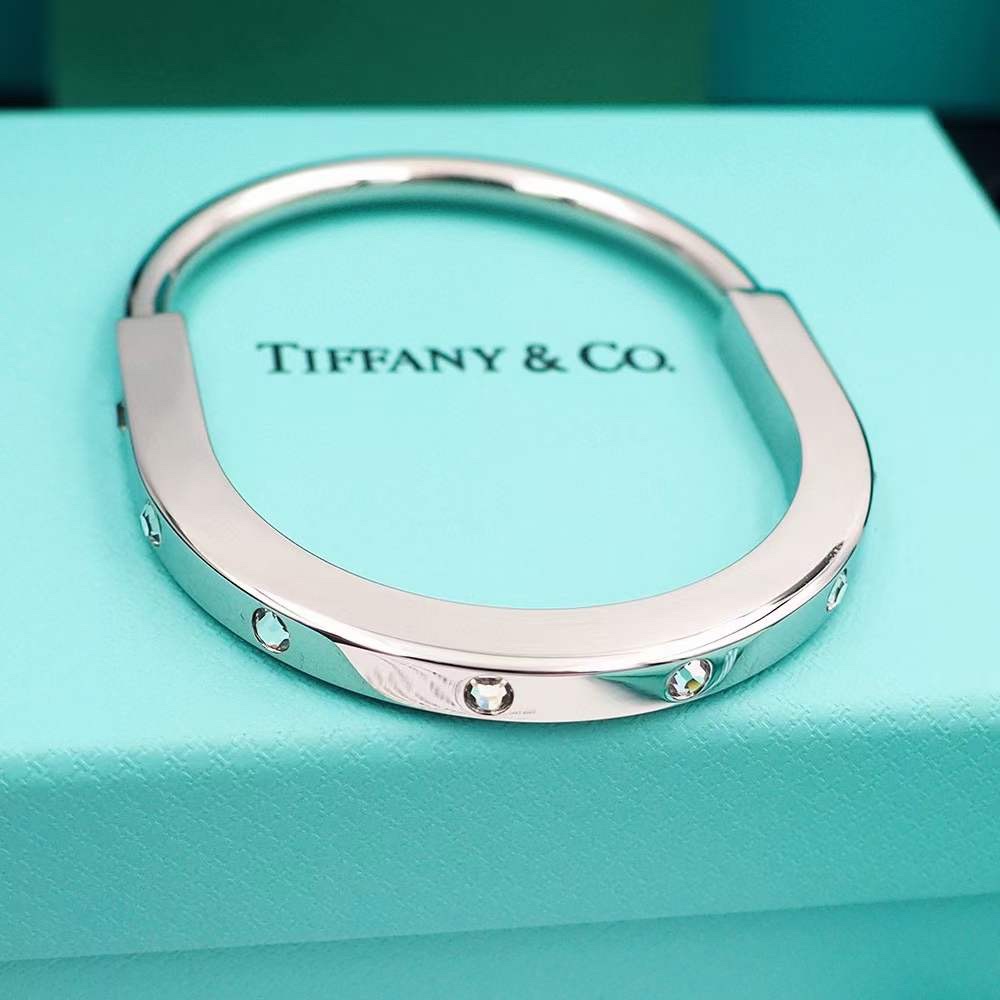 Tiffany & Co. Tiffany&Co. Lock银色三钻锁头手镯