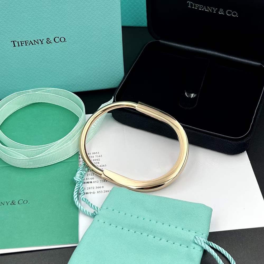 Tiffany & Co. Tiffany Lock系列 玫瑰金 无‮锁钻‬头手镯