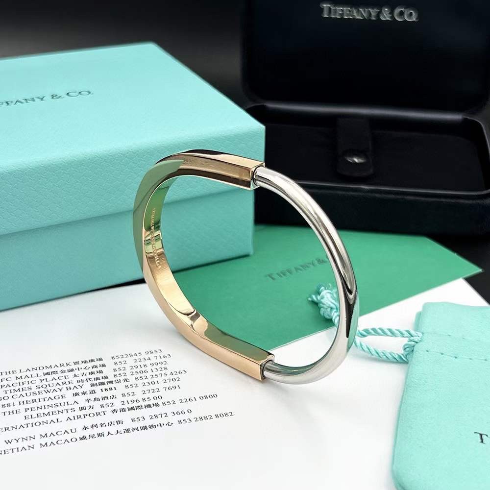 Tiffany & Co. Tiffany Lock系列 分色 无‮锁钻‬头手镯